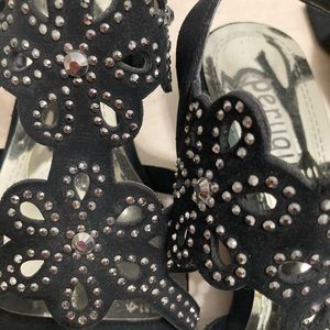 Black rhinestone dress shoes